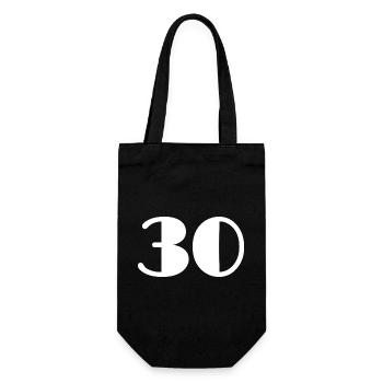 30. 30 YEARS. 30th ANNIVERSARY. 30 YEARS ANNIVERSARY. - Gift Bag for Bottles - black - Front