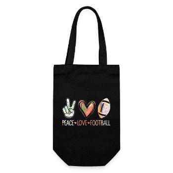 Joueur de la saison de football de Peace Love Fan - Sac à bouteille - noir - Devant