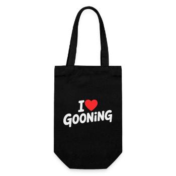 I Love Gooning - Funny Meme Design for Gamers - Gift Bag for Bottles - black - Front