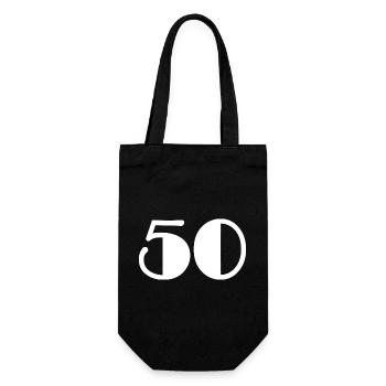 50. 50 ANS. 50e ANNIVERSAIRE. ANNIVERSAIRE 50 ANS. - Sac à bouteille - noir - Devant