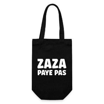 Zaza doesn't pay - Gift Bag for Bottles - black - Front