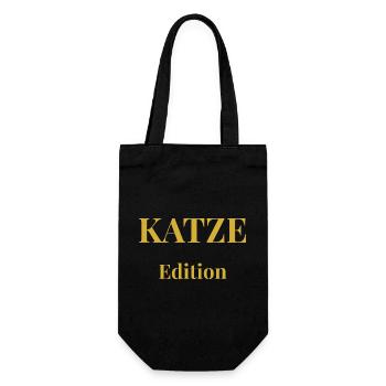 T-shirt chat minimaliste – Design premium - Sac à bouteille - noir - Devant