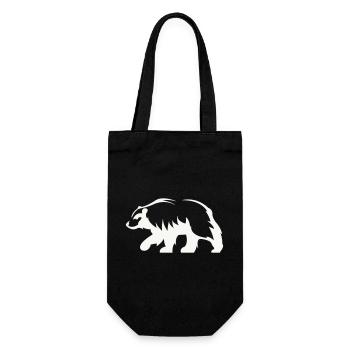 Bär Silhouette - Geschenkbeutel für Flaschen - Schwarz - Vorne