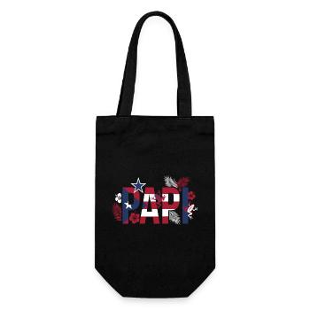 Daddy Flag Tropics Hawaii Style Dad - Gift Bag for Bottles - black - Front