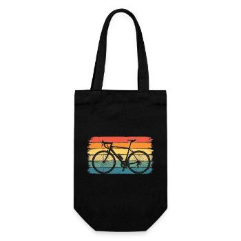 Vintage Fahrrad Tshirt Retro Bicycle Cycling Shirt - Gift Bag for Bottles - black - Front