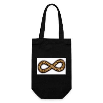 Symbole de l’infini du léopard - Sac à bouteille - noir - Devant