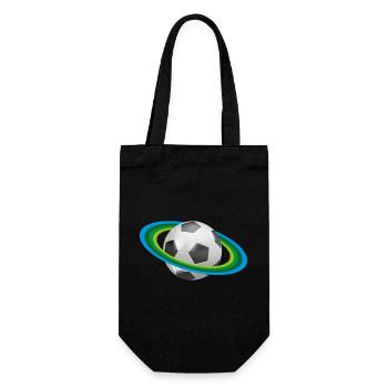 Fußball Ringe, Soccer, - Geschenkbeutel für Flaschen - Schwarz - Vorne