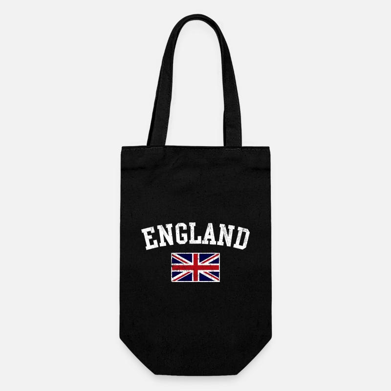 England Crest Union Jack - Gift Bag for Bottles - black