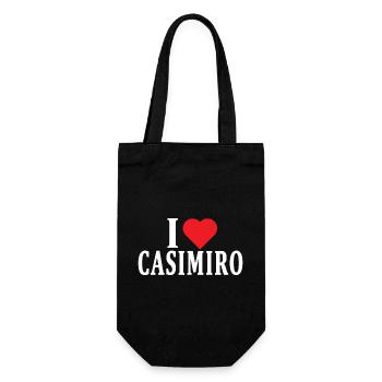 T-Shirt Ich liebe Casimiro T-Shirt Geschenkidee - Geschenkbeutel für Flaschen - Schwarz - Vorne