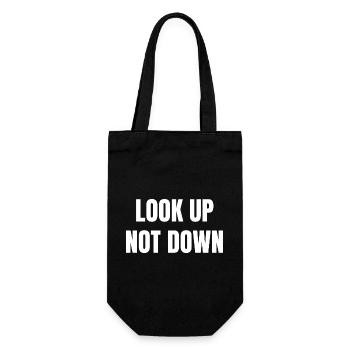 Look Up Not Down - Gift Bag for Bottles - black - Front