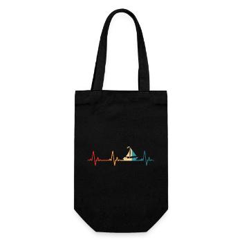 Vinatege Sailor Voilier Heartbeat Voile - Sac à bouteille - noir - Devant