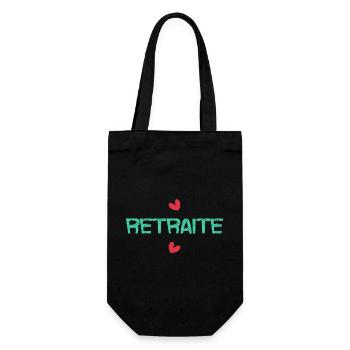 RETRAITE. RETRAITE. RETRAITEE. SENIOR. MAMIE. PAPY - Sac à bouteille - noir - Devant