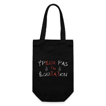 j'peux pas j'ai équitation - Sac à bouteille - noir - Devant