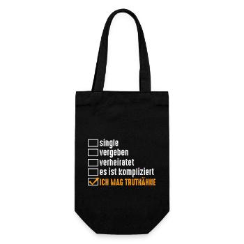Truthuhn Truthahn - Geschenkbeutel für Flaschen - Schwarz - Vorne