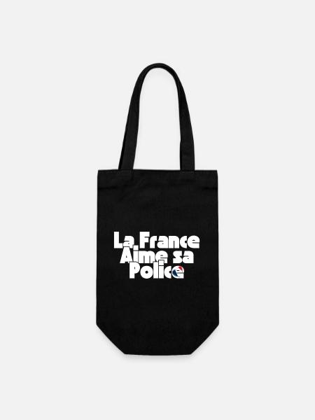 La France Aime Sa Police - Sac à bouteille - noir