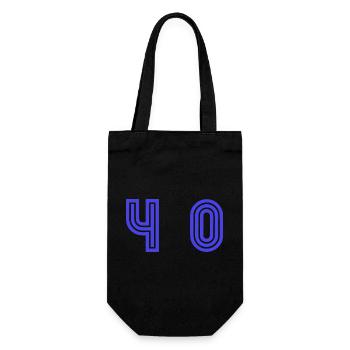 40. 40 YEARS. 40th ANNIVERSARY. 40TH ANNIVERSARY. - Gift Bag for Bottles - black - Front