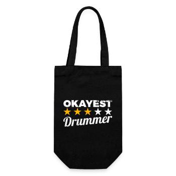 Okayest Drummer - Geschenkbeutel für Flaschen - Schwarz - Vorne