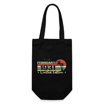 millésime de février 93e anniversaire né 1931 vibe - Sac à bouteille - noir - Devant
