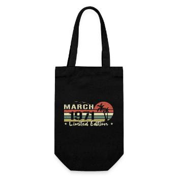 March Vintage 53rd Anniversary Born 1971 Vibe - Gift Bag for Bottles - black - Front