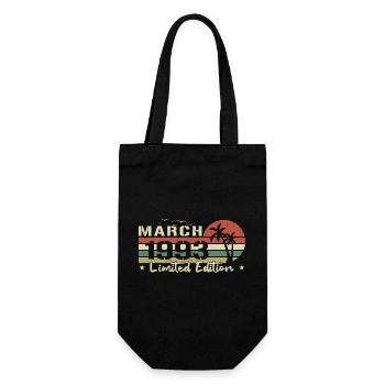 March Vintage 31st Anniversary Born 1993 Vibe - Gift Bag for Bottles - black - Front