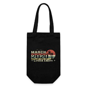millésime de mars 4e anniversaire né 2020 vibe - Sac à bouteille - noir - Devant