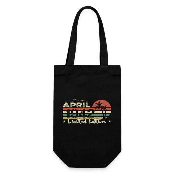 Vintage April 82nd Birthday Born 1942 Vibe - Gift Bag for Bottles - black - Front