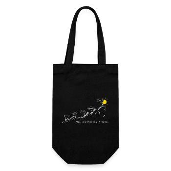 me going on a hike wanderspruch berg sport spruch - Gift Bag for Bottles - black - Front