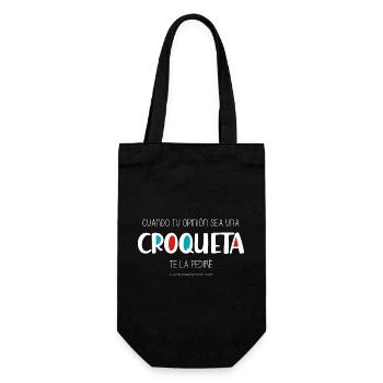 Croquette (dark) - Gift Bag for Bottles - black - Front