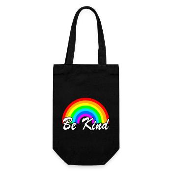 Be Kind Autism Awareness Rainbow Choose Kindness - Gift Bag for Bottles - black - Front