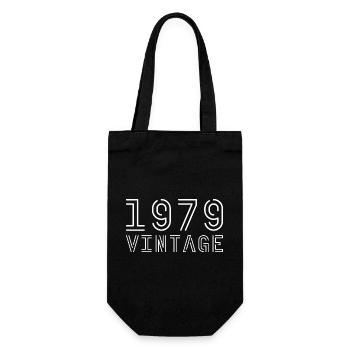 1979 vintage vintage 1979 birthday 1979 retro - Gift Bag for Bottles - black - Front