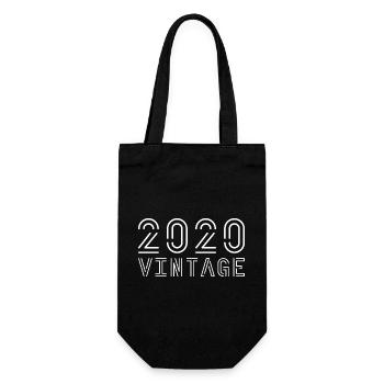 2020 Jahrgang Vintage 2020 Geburtstag 2020 retro - Geschenkbeutel für Flaschen - Schwarz - Vorne