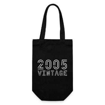2005 Jahrgang Vintage 2005 Geburtstag 2005 retro - Geschenkbeutel für Flaschen - Schwarz - Vorne