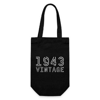 1943 vintage vintage 1943 birthday 1943 retro - Gift Bag for Bottles - black - Front