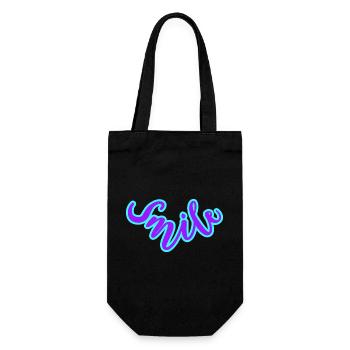 Avec le sourire 🌞 - Sac à bouteille - noir - Devant