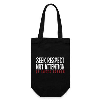 Loyalität, Respekt, Freundschaft - Motivation - Geschenkbeutel für Flaschen - Schwarz - Vorne