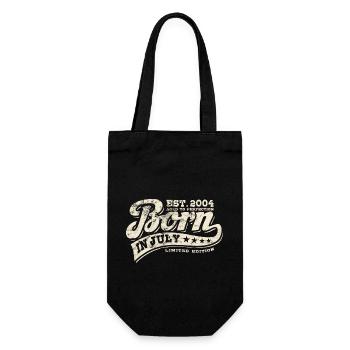 Born in July 2004 - Geburtstag - Geschenk - Geschenkbeutel für Flaschen - Schwarz - Vorne
