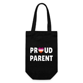 Drapeau lesbien de fier parent - Sac à bouteille - noir - Devant