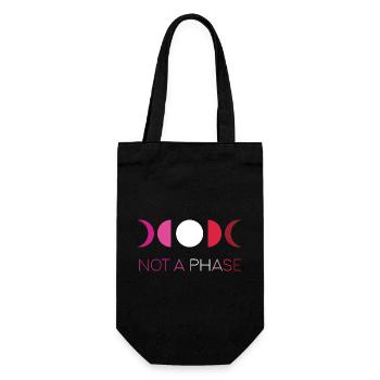 LGBTQ Pride Month - Not a Phase - Lesbian - Gift Bag for Bottles - black - Front
