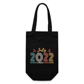 Juli 2022 Geburtstag Juli 2022 Juli - Geschenkbeutel für Flaschen - Schwarz - Vorne