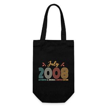 July 2008 Birthday July 2008 July - Gift Bag for Bottles - black - Front