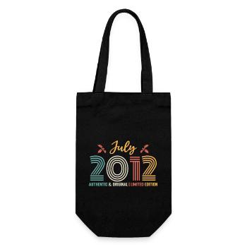 Juli 2012 Geburtstag Juli 2012 Juli - Geschenkbeutel für Flaschen - Schwarz - Vorne