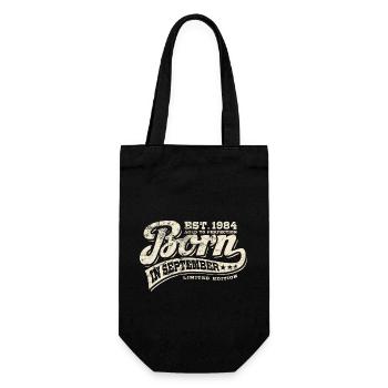 Born in September 1984 - Geburtstag - Geschenk - Geschenkbeutel für Flaschen - Schwarz - Vorne