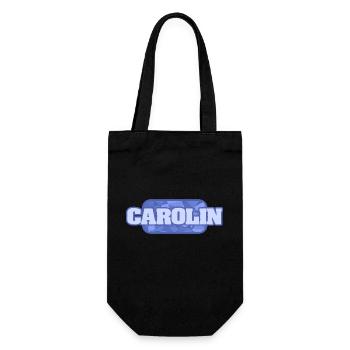 Name Carolin - Geschenkbeutel für Flaschen - Schwarz - Vorne