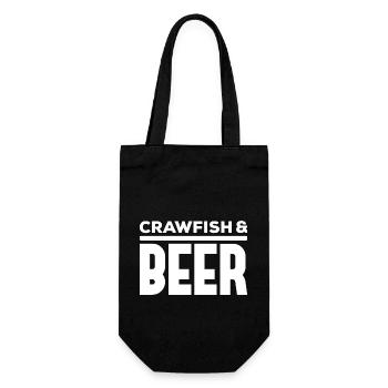 Crawfish & Beer – Maritime Delight - Gift Bag for Bottles - black - Front