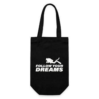 FOLLOW YOUR DREAMS - Gift Bag for Bottles - black - Front