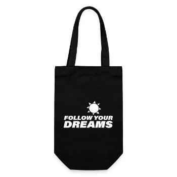 FOLLOW YOUR DREAMS - Geschenkbeutel für Flaschen - Schwarz - Vorne