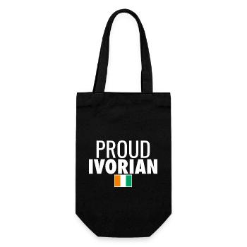 Proud Ivorian Ivory Coast Flag - Gift Bag for Bottles - black - Front