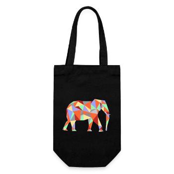Elephant Geometric - Gift Bag for Bottles - black - Front