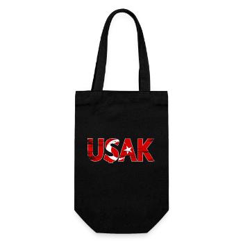 Usak Drapeau turc utilisé - Sac à bouteille - noir - Devant