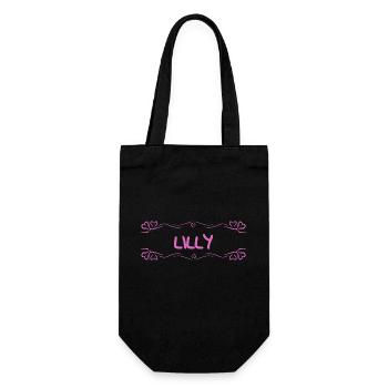 Name Lilly - Gift Bag for Bottles - black - Front
